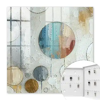 Cirkelvormige compositie in pastelkleuren