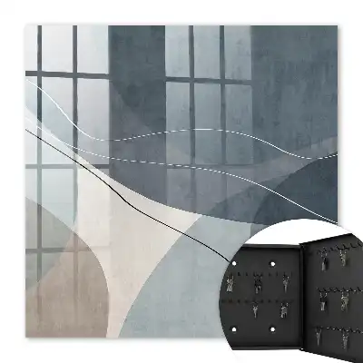 Blauwgrijze abstractie