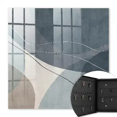 Blauwgrijze abstractie