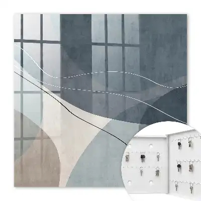 Blauwgrijze abstractie