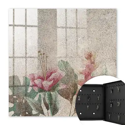 Botanische elegantie met een gestructureerde achtergrond