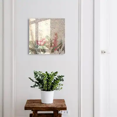 Botanische elegantie met een gestructureerde achtergrond