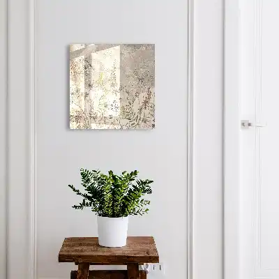 Vintage planten op een grijze achtergrond
