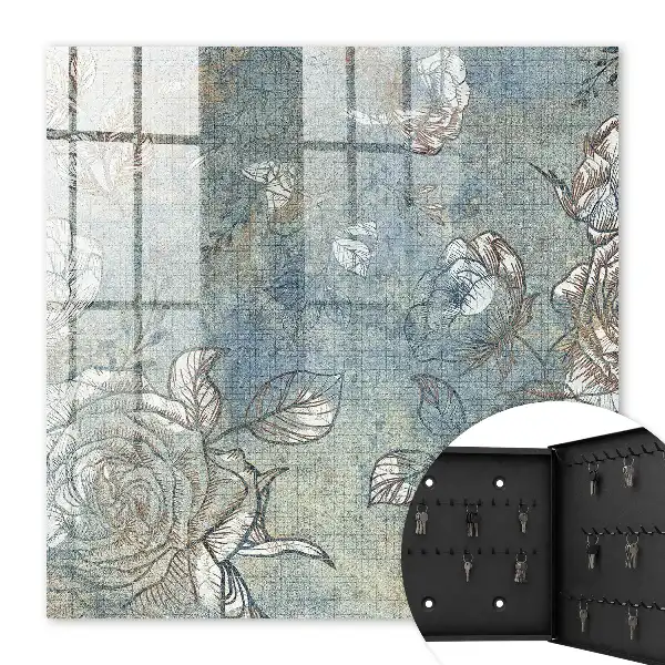 Elegant behang met roestkleurig bloemenpatroon