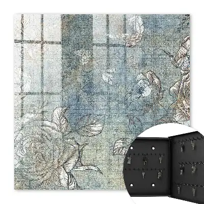 Elegant behang met roestkleurig bloemenpatroon