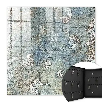 Elegant behang met roestkleurig bloemenpatroon