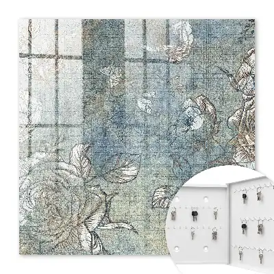 Elegant behang met roestkleurig bloemenpatroon