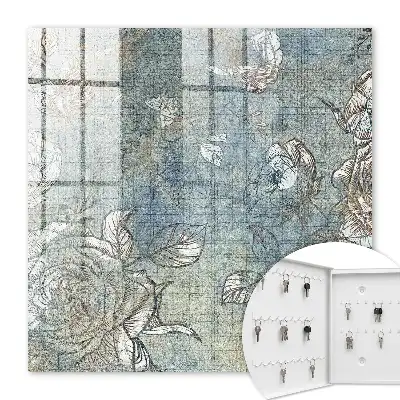 Elegant behang met roestkleurig bloemenpatroon