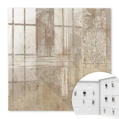 Oude architectuur op een beige achtergrond