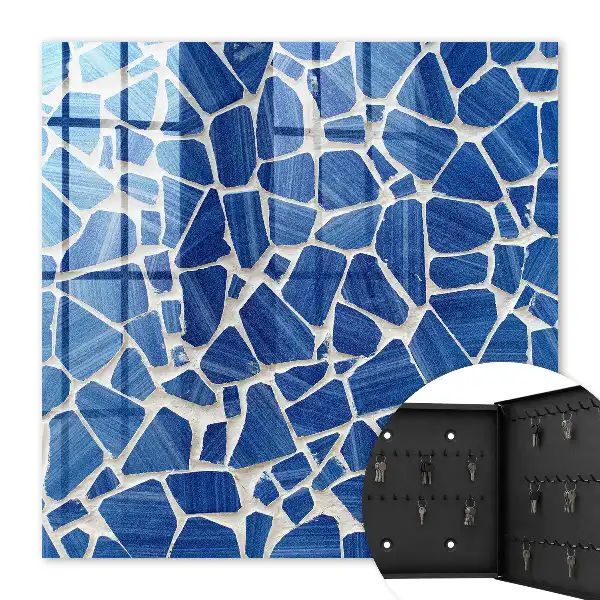 Blauwe mozaïek met lichte achtergrond