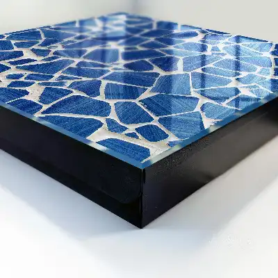 Blauwe mozaïek met lichte achtergrond