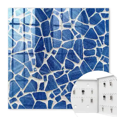 Blauwe mozaïek met lichte achtergrond