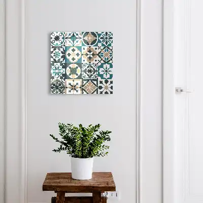 Marokkaanse tegels in turquoise en beige