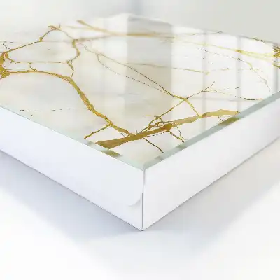 Elegant marmer met gele lijnen