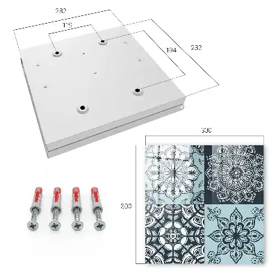 Geometrische patronen in koele tinten