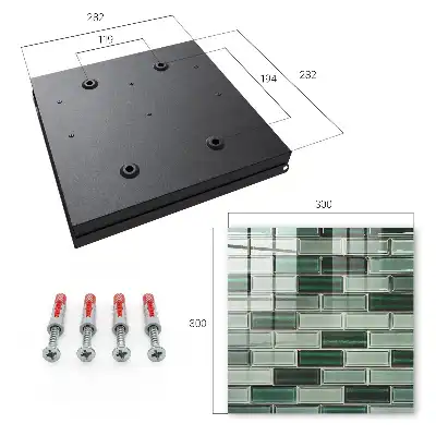 Groene wanddecoratie met modern design