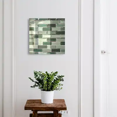 Groene wanddecoratie met modern design