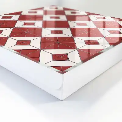 Dynamische compositie van een rood mozaïek