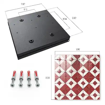Dynamische compositie van een rood mozaïek