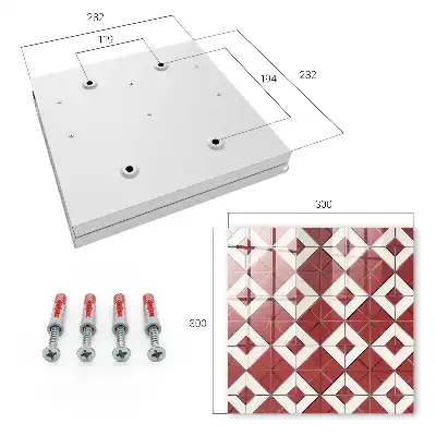 Dynamische compositie van een rood mozaïek