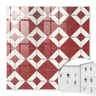 Dynamische compositie van een rood mozaïek