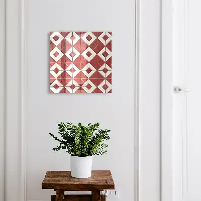 Dynamische compositie van een rood mozaïek