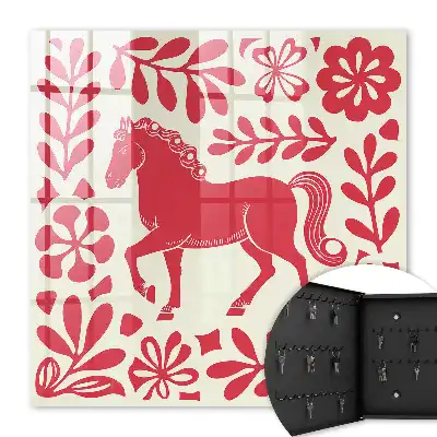 Volksillustratie met paardenmotief