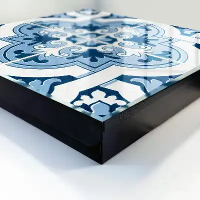 Blauwe tegels in verschillende tinten