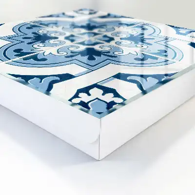 Blauwe tegels in verschillende tinten
