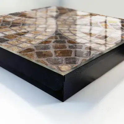 Stijlvol mozaïek in beige en grijs