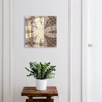 Stijlvol mozaïek in beige en grijs
