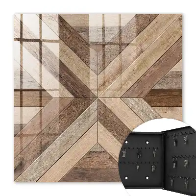 Houten geometrische panelen in natuurlijke kleur