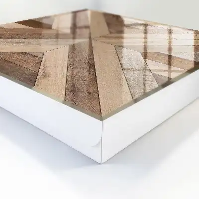 Houten geometrische panelen in natuurlijke kleur