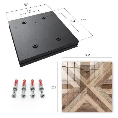Houten geometrische panelen in natuurlijke kleur