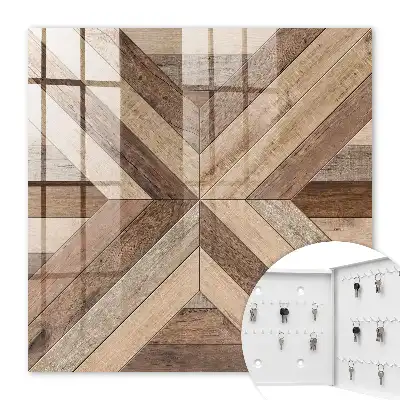 Houten geometrische panelen in natuurlijke kleur