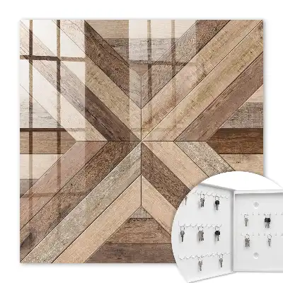 Houten geometrische panelen in natuurlijke kleur
