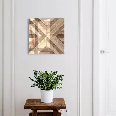 Houten geometrische panelen in natuurlijke kleur
