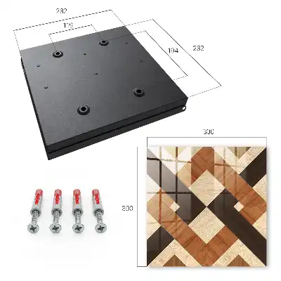 Moderne wanddecoratie met geometrisch patroon in bruin en zwart