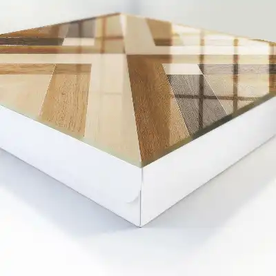 Houten decoratie in bruin en beige