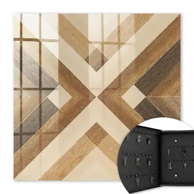 Houten decoratie in bruin en beige