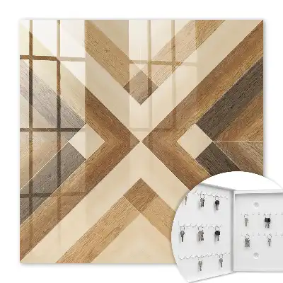 Houten decoratie in bruin en beige