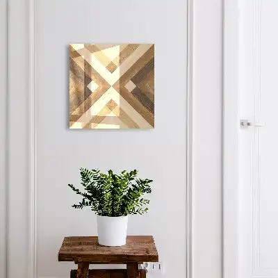 Houten decoratie in bruin en beige