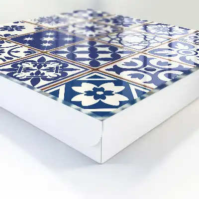 Retro mozaïek in blauw-witte tinten