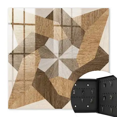 Houten ster in warme tinten