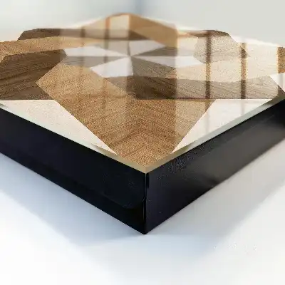 Houten ster in warme tinten