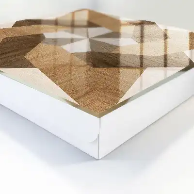 Houten ster in warme tinten