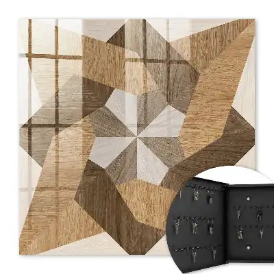 Houten ster in warme tinten