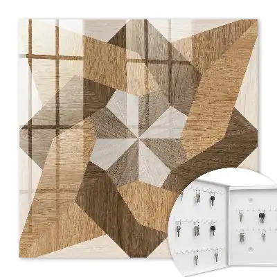 Houten ster in warme tinten