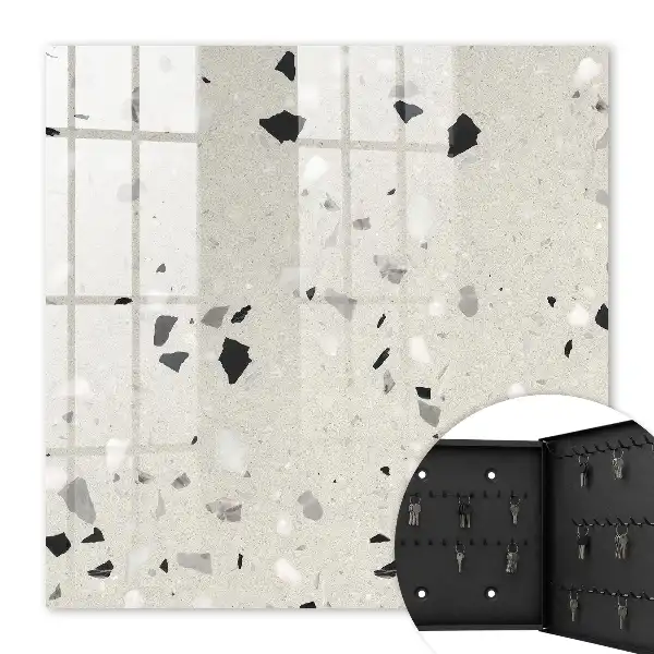 Gordijn met grijs geometrisch patroon