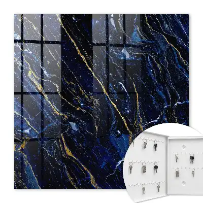 Donkerblauw patroon met gele strepen